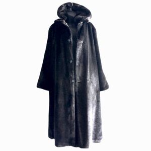 Full Length Faux Fur Mink Coat. Reversible Wear.